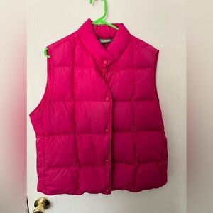Women’s pink down vest by LL Bean - size xl